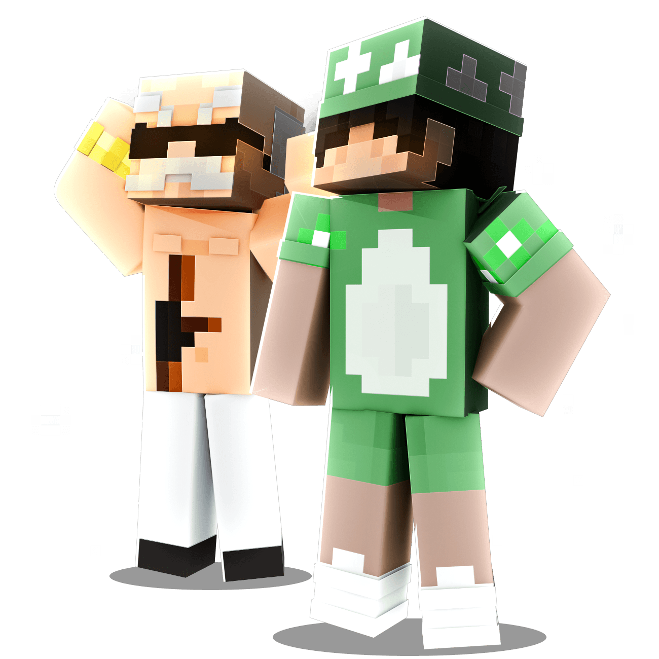 Dwie postacie z Minecrafta